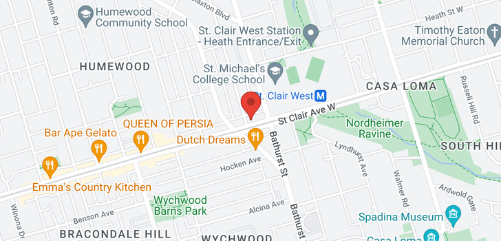map of #P1-1 -530 ST CLAIR AVE W